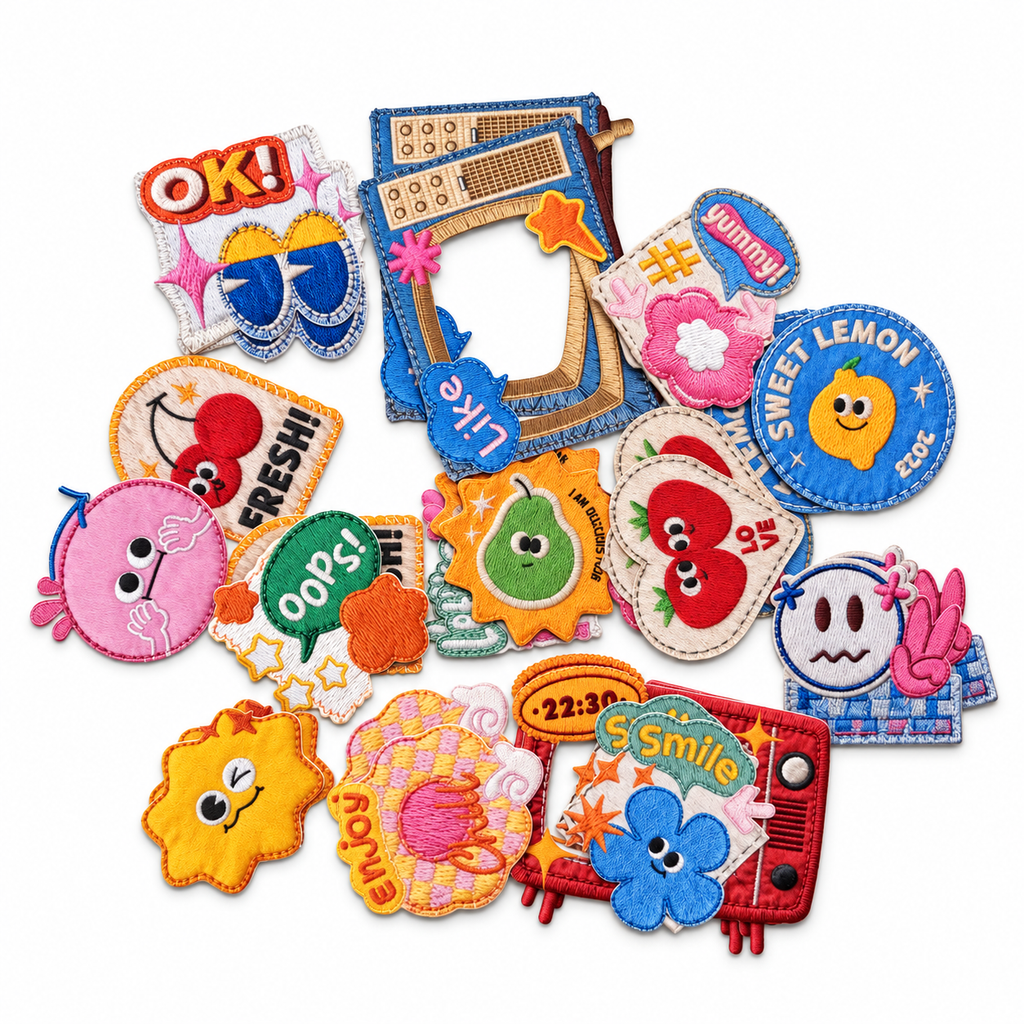 Sewing Diary – Stickers estilo tela bordada