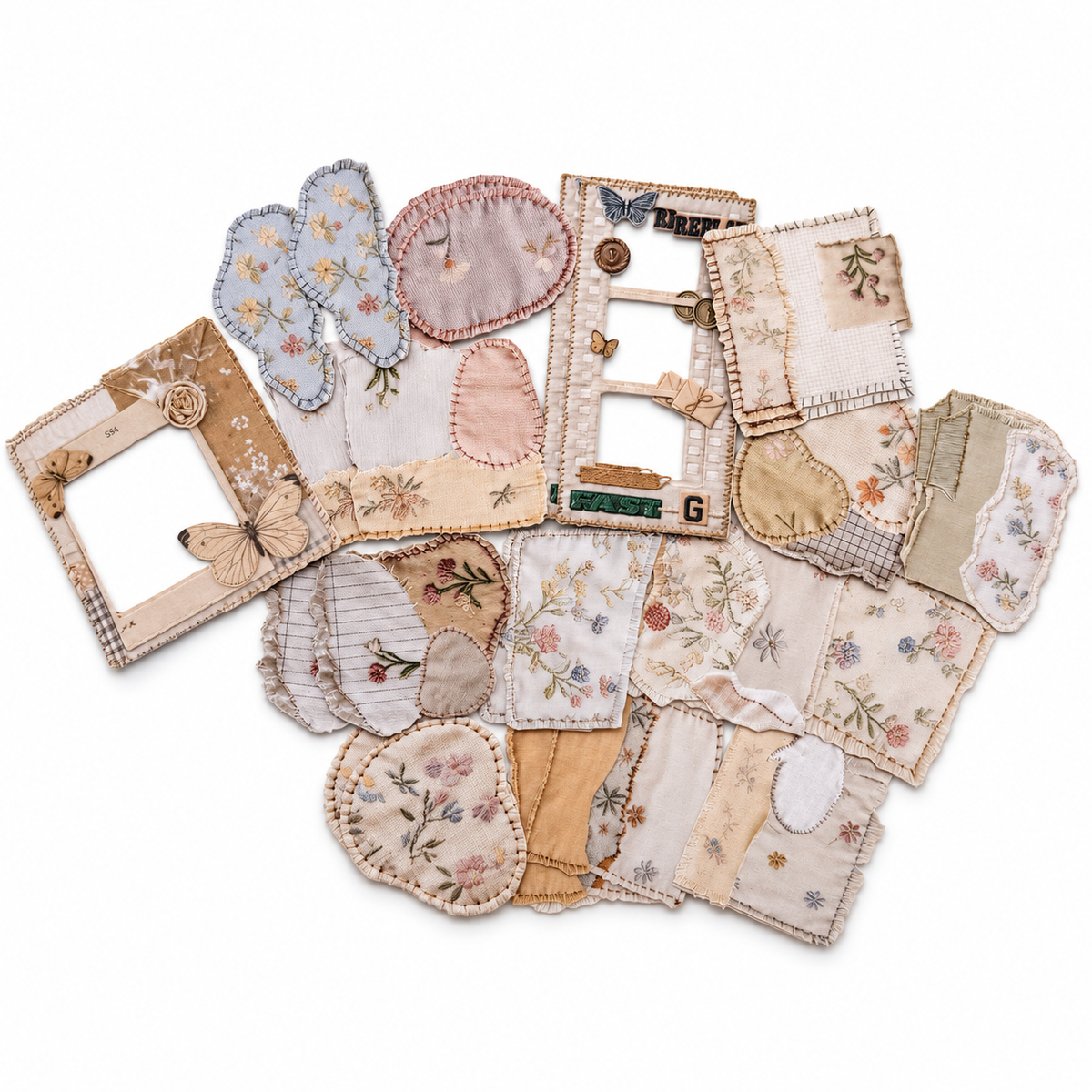 Sewing Diary – Stickers estilo tela bordada