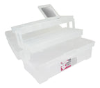 Caja Organizadora Multiusos Translúcida con Compartimentos y Espejo